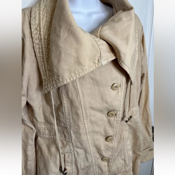 Sundance Every Angle Linen Blend Jacket Beige Button Up Outerwear Size XS - Picture 4 of 12